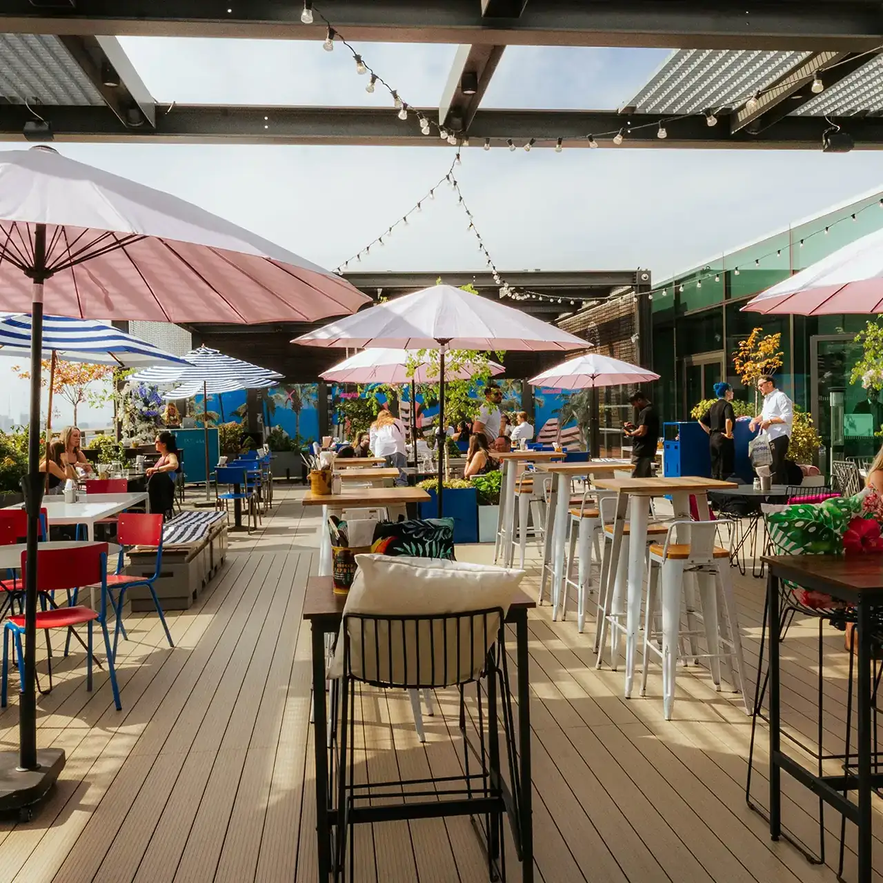HUCKSTER x Skylark London Paddington rooftop corporate event space roof top bar for parties
