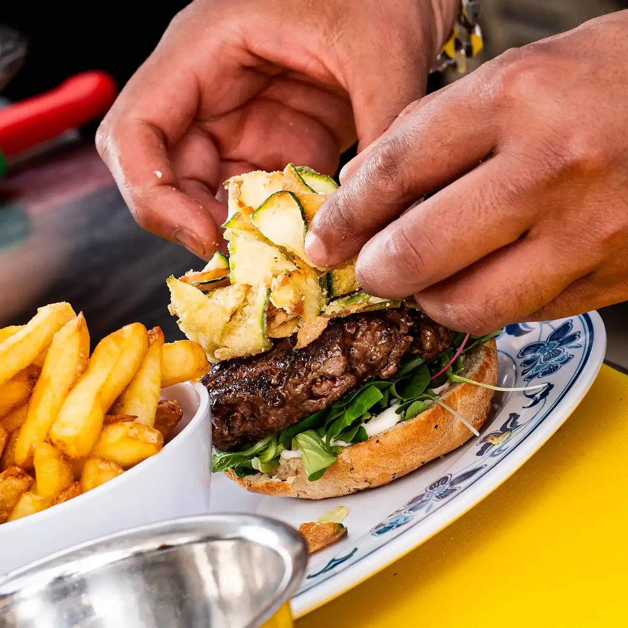 HUCKSTER x Skylark London Paddington rooftop corporate event space roof top bar for parties instagrammable burger