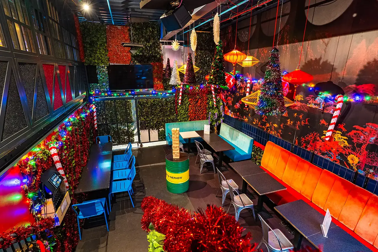 Best quirky instagrammable corporate event space for parties is HUCKSTER x Skylark in London Paddington